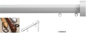 Silent Gliss Corded Metropole 50mm 7640 Anodic Grey Design Endcap Finial