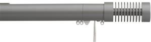 Silent Gliss Corded Metropole 50mm 7640 Slate Grey Groove Cylinder Finial