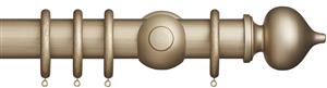 Museum 55mm Satin Oyster Pole Florence Finial