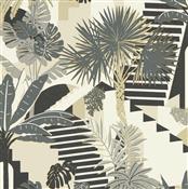 Clarke & Clarke Breegan Jane Malindi Charcoal Wallpaper