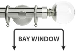 Neo Premium 35mm Bay Window Pole Stainless Steel Clear Ball