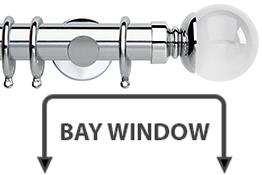 Neo Premium 35mm Bay Window Pole Chrome Clear Ball