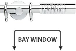 Neo Premium 28mm Bay Window Pole Chrome Wired Barrel