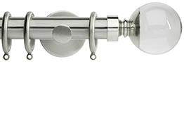 Neo Premium 28mm Pole Stainless Steel Cylinder Clear Ball