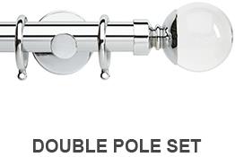 Neo Premium 19/28mm Double Pole Chrome Clear Ball
