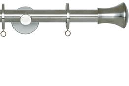 Neo 19mm Curtain Pole Stainless Steel Trumpet