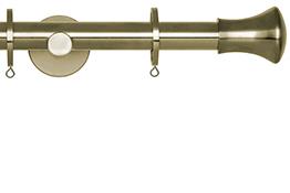 Neo 19mm Curtain Pole Spun Brass Trumpet
