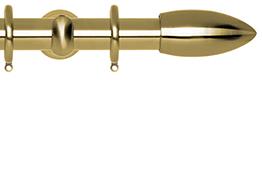 Neo 28mm Curtain Pole Spun Brass Cup Bullet