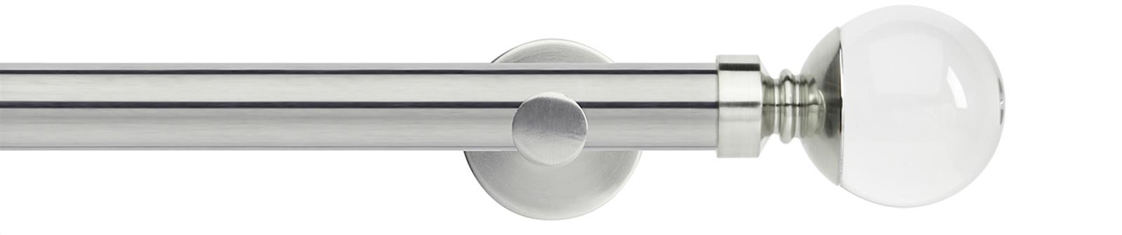 Neo Premium 28mm Eyelet Pole Stainless Steel Cylinder Clear Ball