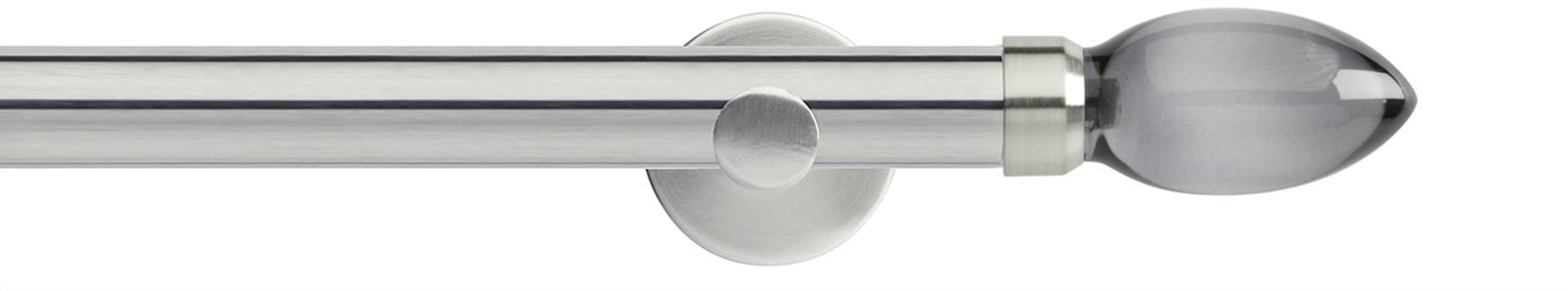 Neo Premium 28mm Eyelet Pole Stainless Steel Cylinder Smoke Grey Teardrop
