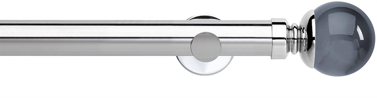 Neo Premium 35mm Eyelet Pole Chrome Smoke Grey Ball