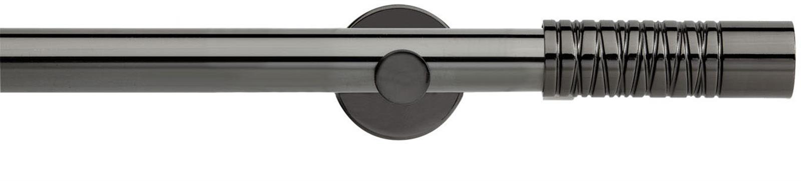 Neo Premium 35mm Eyelet Pole Black Nickel Wired Barrel