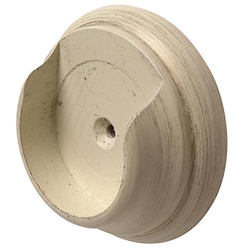 Modern Country Pole Recess Bracket 45mm, 55mm, Brushed Ivory
