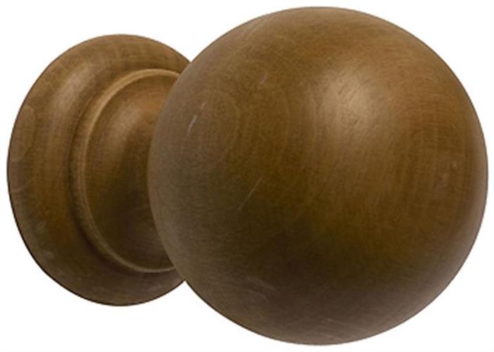 Modern Country Ball Finial 45mm, 55mm, Light Oak