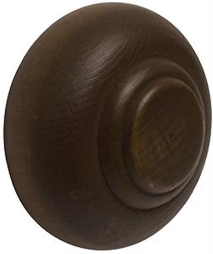 Modern Country Button Finial 45mm, 55mm, Dark Oak
