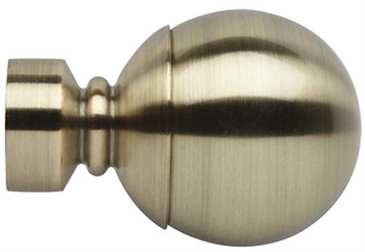 Neo 28mm Ball Finial Only, Spun Brass