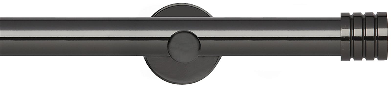 Neo 28mm Eyelet Pole Black Nickel Cylinder Stud