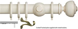 Museum 45mm & 55mm Corded/Tracked Pole Cream Gold Asher