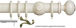 Museum 45mm & 55mm Corded/Tracked Pole Cream Gold Parham