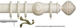 Museum 45mm & 55mm Corded/Tracked Pole Cream Gold Dune