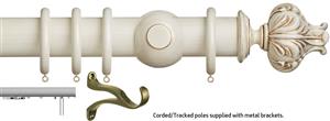 Museum 45mm & 55mm Corded/Tracked Pole Cream Gold Vienna