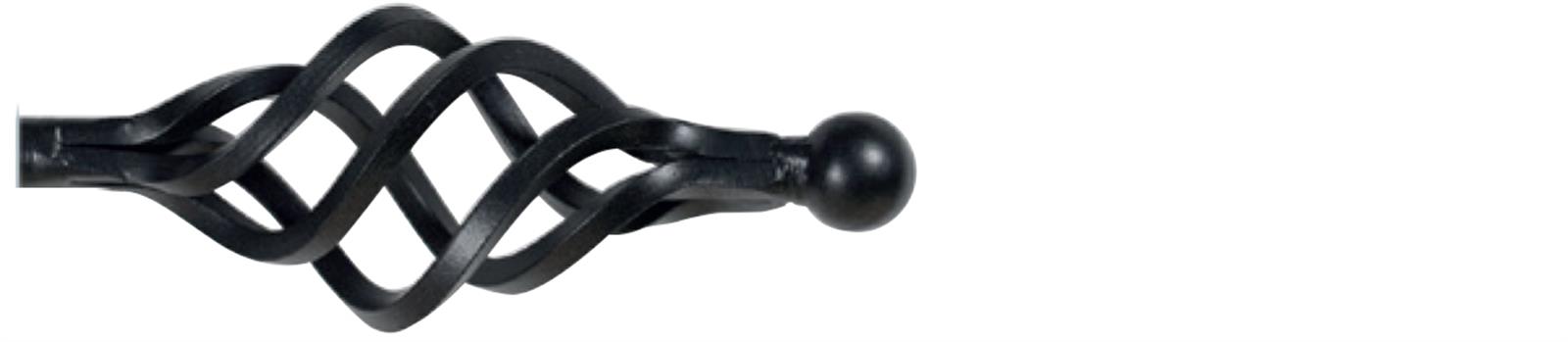Cameron Fuller 19mm Metal Curtain Pole Black Cage