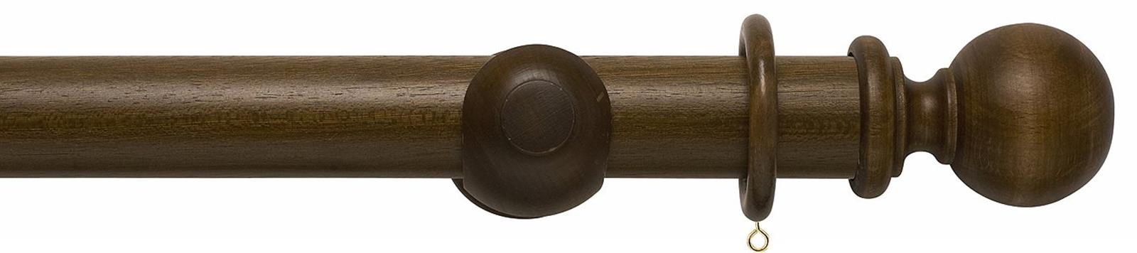Modern Country 45mm, 55mm Pole, Dark Oak, Ball Finial