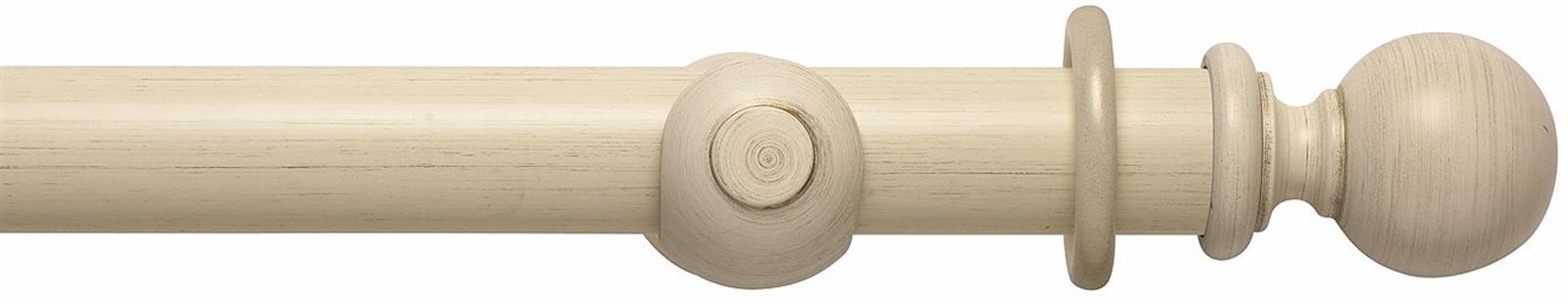 Modern Country 45mm, 55mm Pole, Brushed Cream, Ball Finial