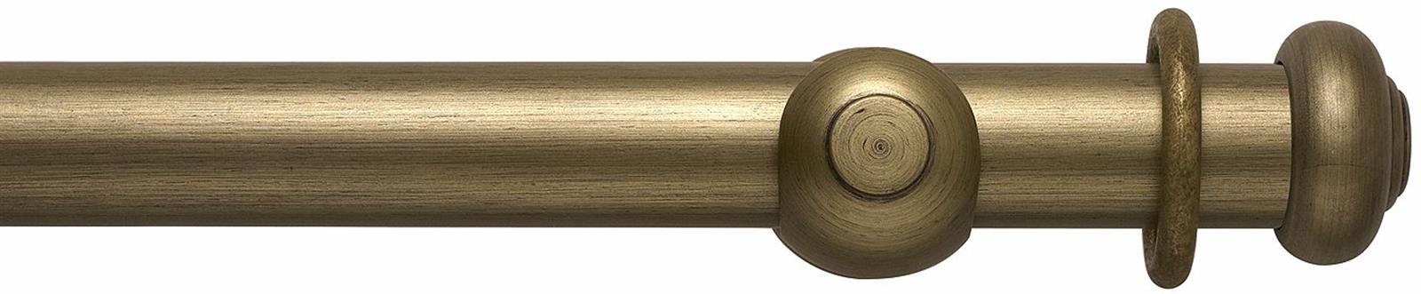 Modern Country 45mm, 55mm Pole, Gold Black, Button Finial