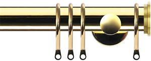 Renaissance Dimensions 28mm Contemporary Pole Polished Brass, Fynn Endcap