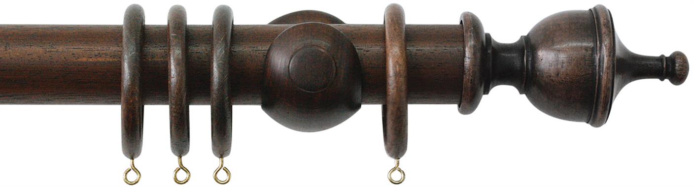 Jones Hardwick 40mm Handcrafted Wood Pole Oak, Urn