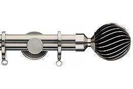 Integra Inspired Lustra 28mm Pole Cylinder Satin Nickel Zara Ball