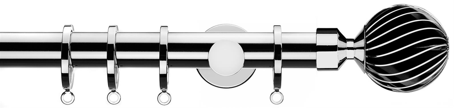 Integra Inspired Lustra 28mm Pole Cylinder Chrome Zara Ball
