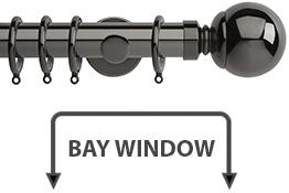 Neo 35mm Bay Window Pole Black Nickel Ball