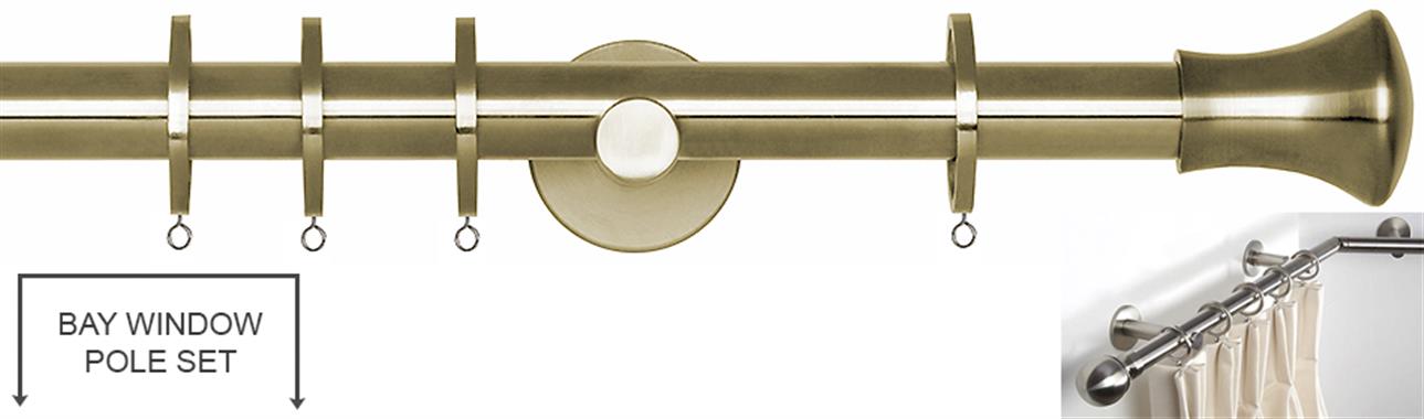 Neo 19mm Bay Window Pole Spun Brass Trumpet