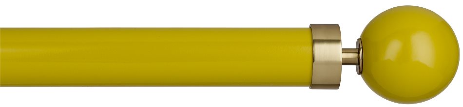 Byron Halo Gloss 35mm 45mm 55mm Pole, Citrus, Brass Globus