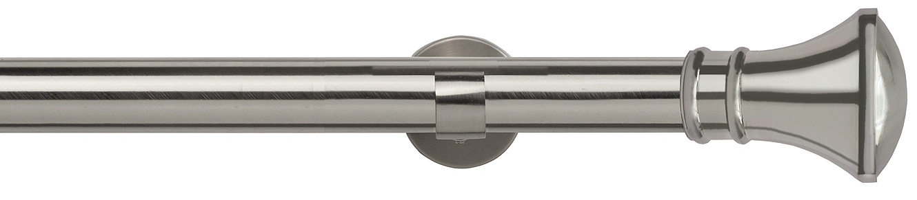 Speedy 35mm Poles Apart IDC Metal Eyelet Pole Satin Silver, Trumpet