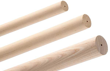 Curtain Rod Wood 28mm Natural, Wooden Curtain Rods