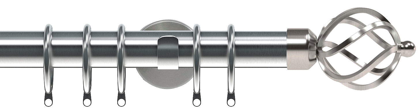 Speedy Poles Apart 28mm Pole Cylinder Satin Silver, Cage