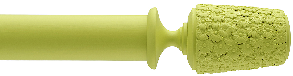 Byron Floral Neon 35mm 45mm Pole Lime Green Daisy