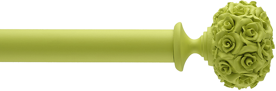 Byron Floral Neon 35mm 45mm 55mm Pole Lime Green Posy