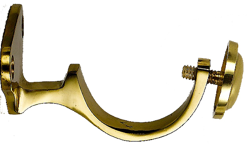 Byron Metal Centre Bracket Polished Brass 35mm 45mm 55mm