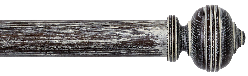 Byron Rustica 35mm 45mm Curtain Pole Smoked Oak Remy