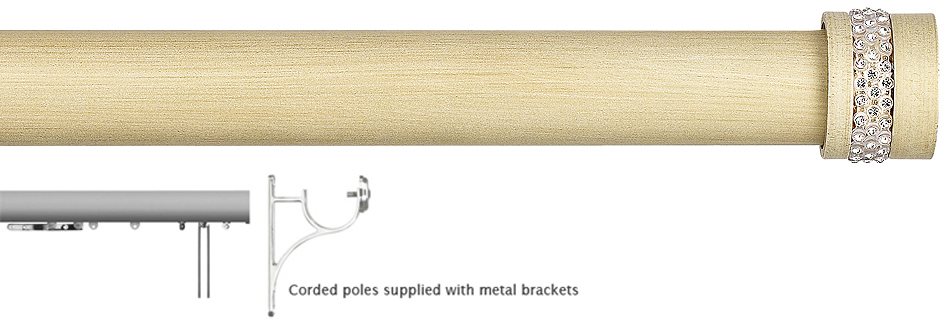 Byron Tiara 45mm Corded Pole Modern Gold, Endcap