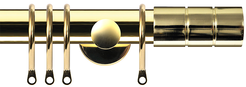 Renaissance Dimensions 28mm Contemporary Pole Polished Brass, Cylinder