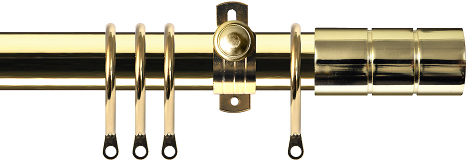 Renaissance Dimensions 28mm Adjustable Pole Polished Brass, Cylinder